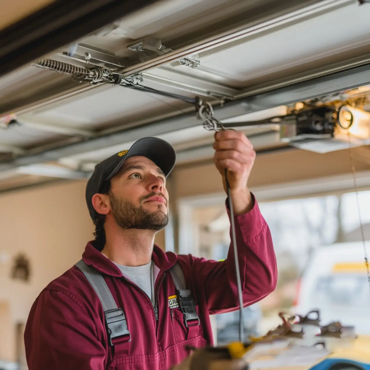 Garage door balance and tension adjustment service in Indianapolis IN