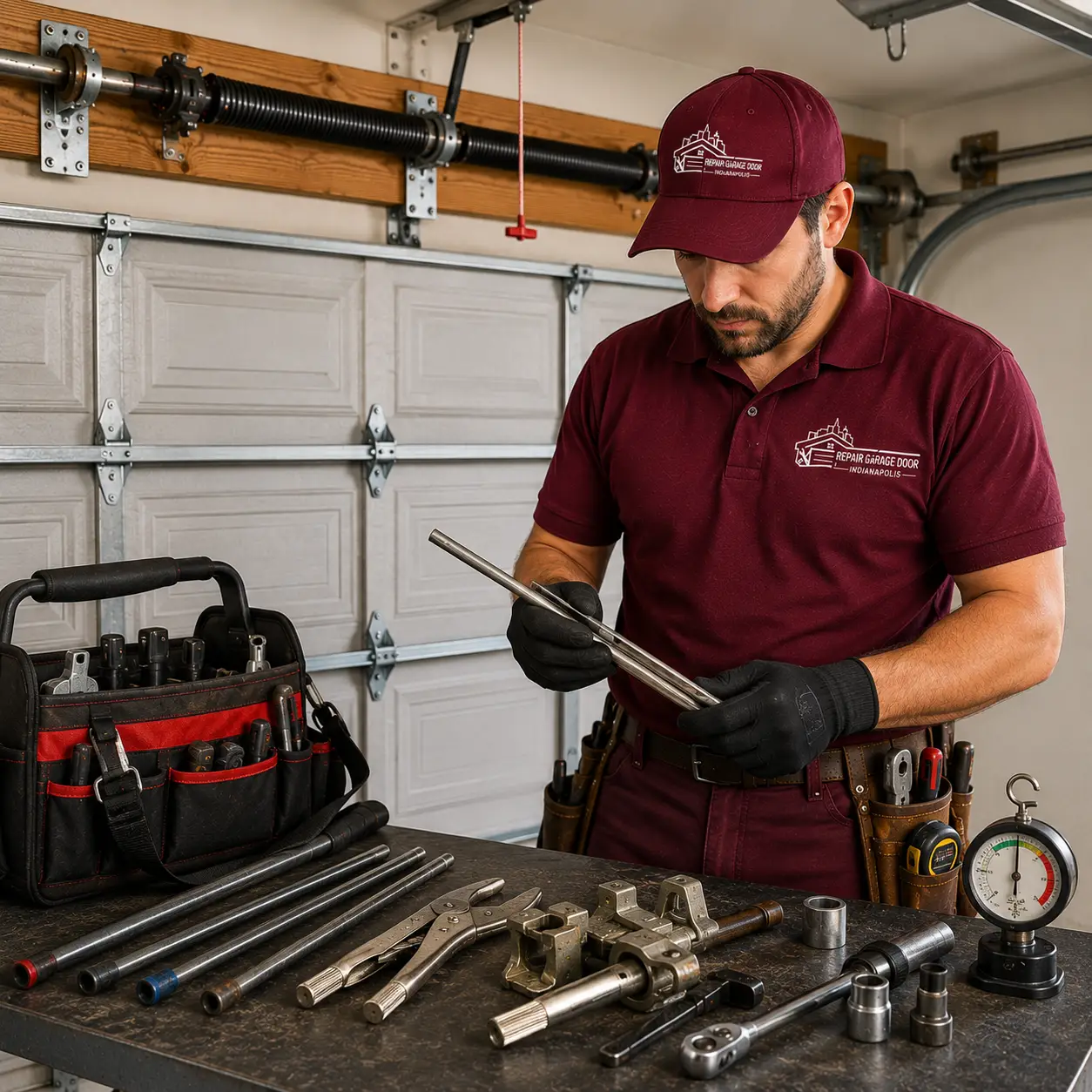 Garage door spring repair tools and service in Indianapolis IN